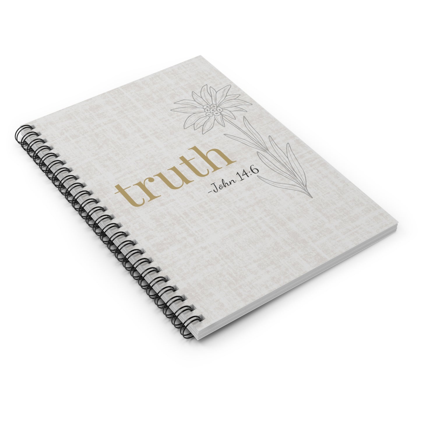 Truth Spiral Notebook - John14:6 Scripture Cover - Inspirational Journal - Christian Notebook - Faith-Based Stationery, Ruled Line
