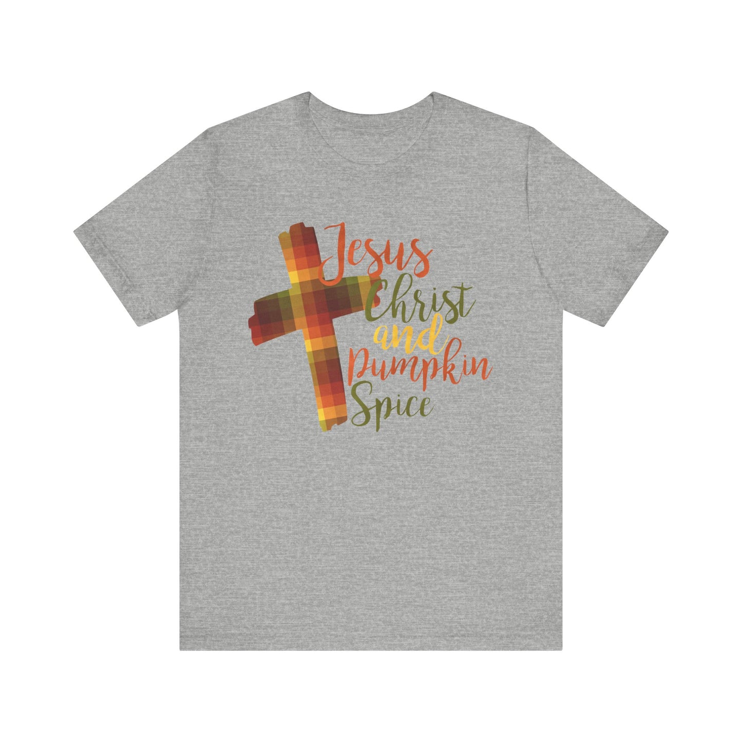 Jesus Christ and Pumpkin Spice T-Shirt | Bella+Canvas 3001 | Christian Tee | Faith-Based Apparel | Unisex Inspirational Shirt | Fall Gift