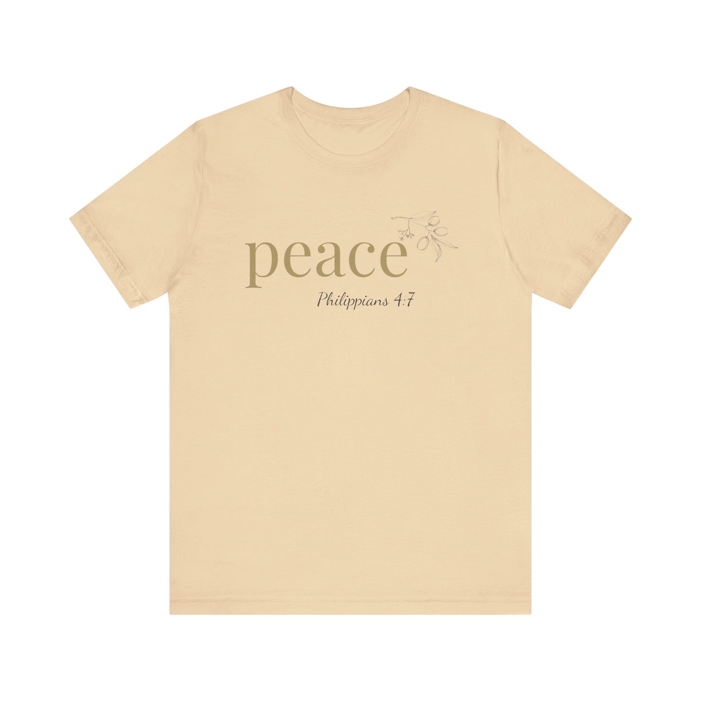 Peace T-Shirt | Bella+Canvas 3001 | Philippians 4:7 Christian Tee | Faith-Based Apparel | Unisex Inspirational Shirt | Gift for Christians