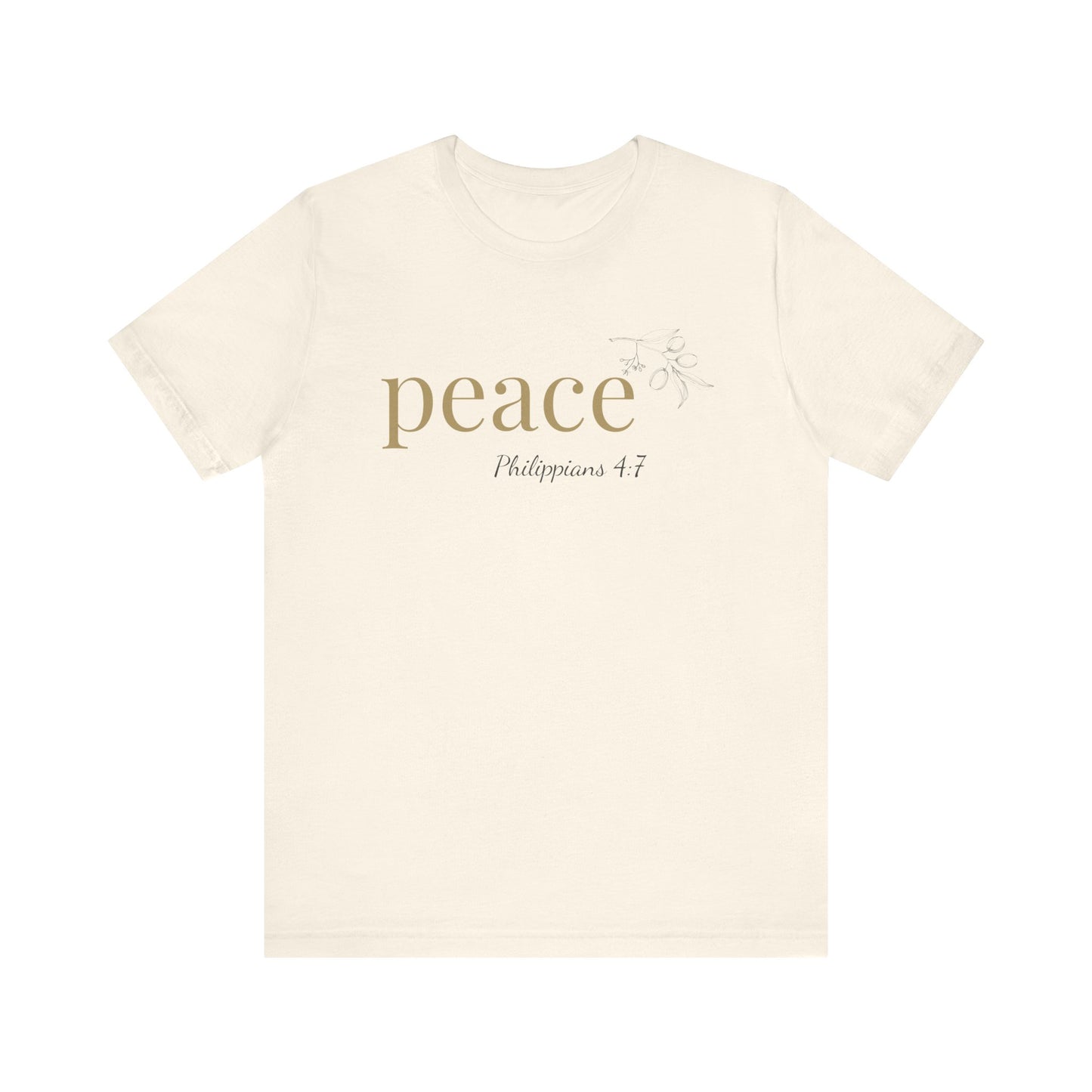 Peace T-Shirt | Bella+Canvas 3001 | Philippians 4:7 Christian Tee | Faith-Based Apparel | Unisex Inspirational Shirt | Gift for Christians