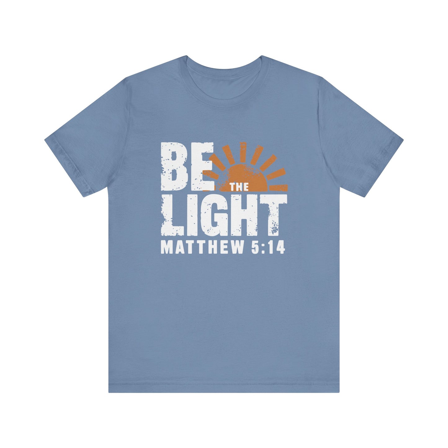 Be the Light T-Shirt | Bella+Canvas 3001 | Matthew 5:14 Christian Tee | Faith-Based Apparel | Unisex Inspirational Shirt | Christmas Gift