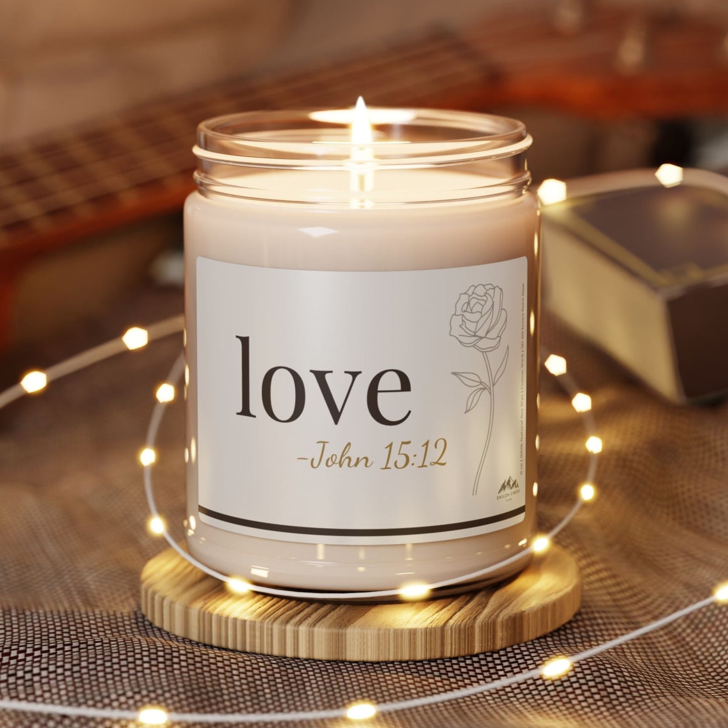 Love Candle - John 15:12, 9 oz Soy Wax Candle