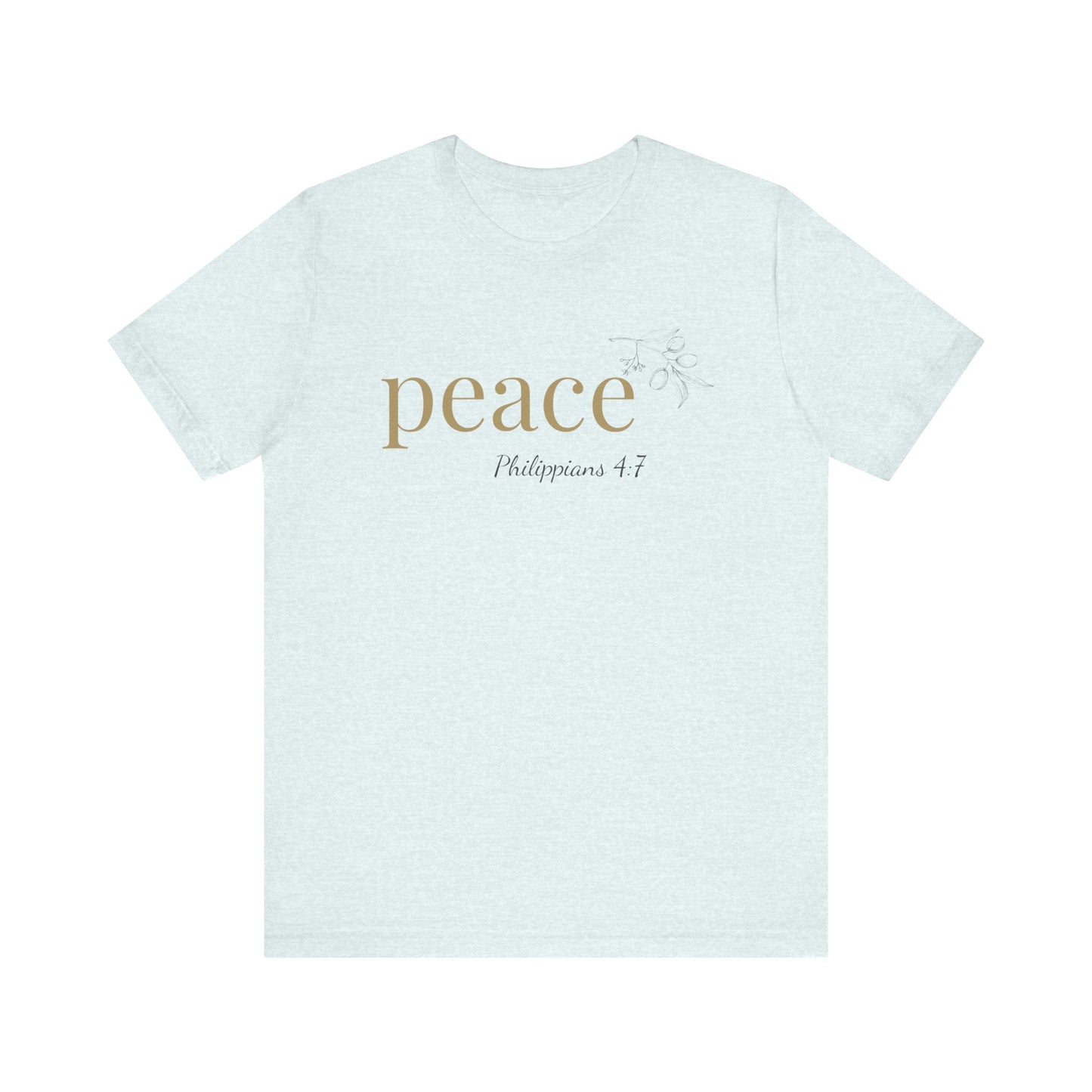 Peace T-Shirt | Bella+Canvas 3001 | Philippians 4:7 Christian Tee | Faith-Based Apparel | Unisex Inspirational Shirt | Gift for Christians