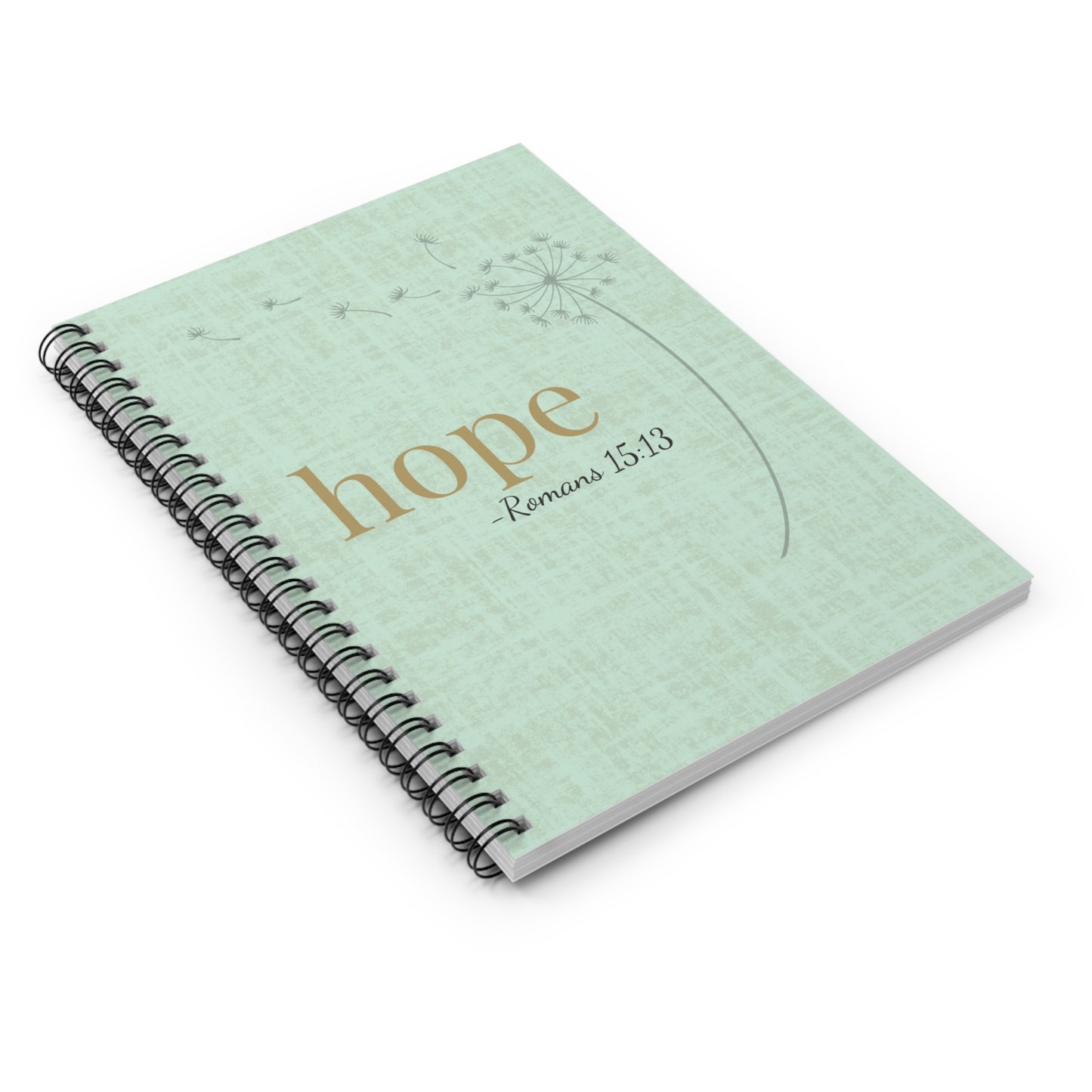 Hope Spiral Notebook - Romans 15:13 Scripture Cover - Inspirational Journal - Christian Notebook - Faith-Based Stationery, Ruled Line