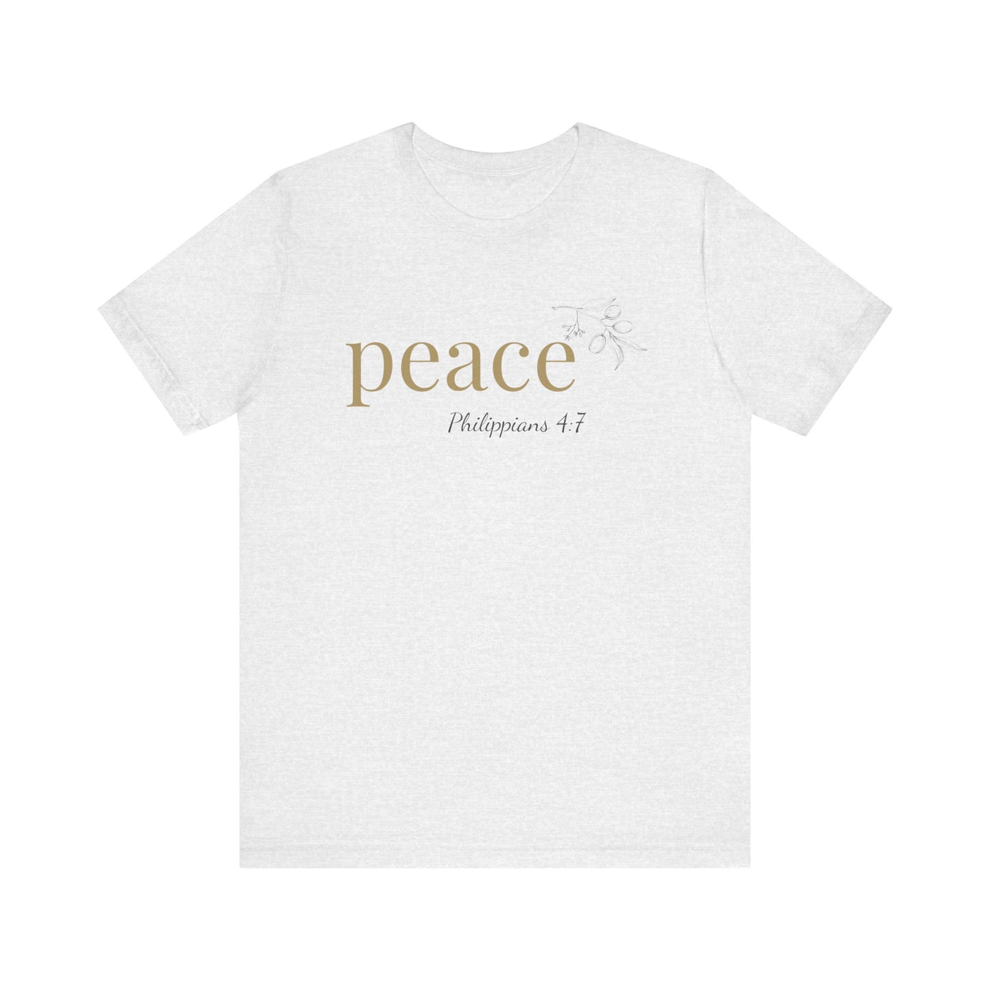 Peace T-Shirt | Bella+Canvas 3001 | Philippians 4:7 Christian Tee | Faith-Based Apparel | Unisex Inspirational Shirt | Gift for Christians