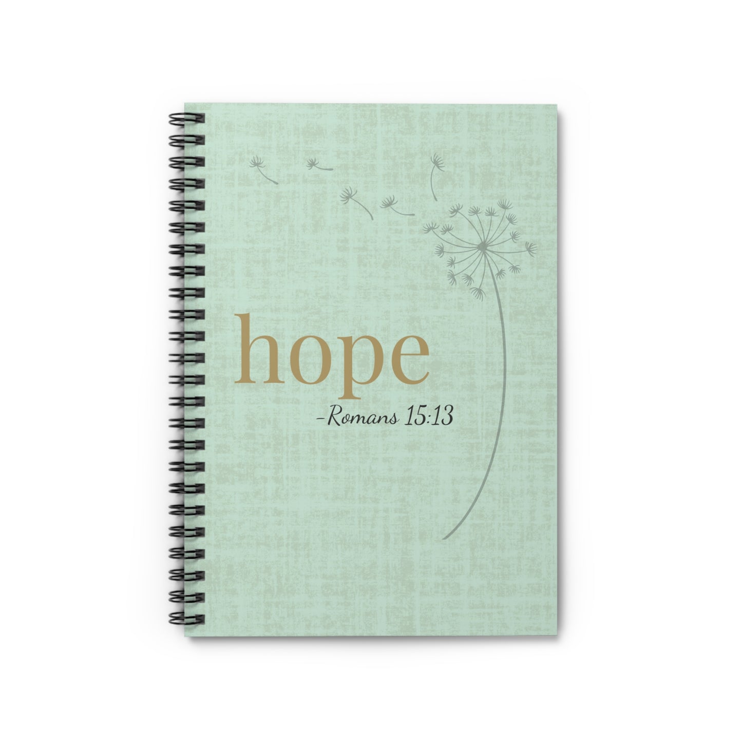 Hope Spiral Notebook - Romans 15:13 Scripture Cover - Inspirational Journal - Christian Notebook - Faith-Based Stationery, Ruled Line