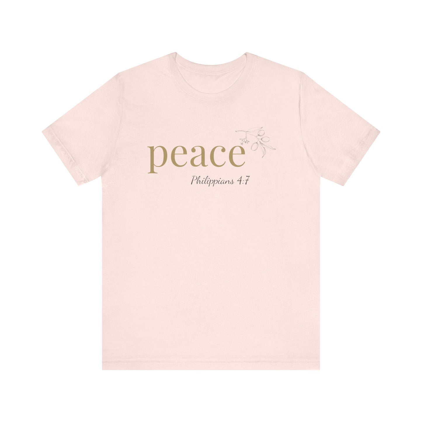 Peace T-Shirt | Bella+Canvas 3001 | Philippians 4:7 Christian Tee | Faith-Based Apparel | Unisex Inspirational Shirt | Gift for Christians