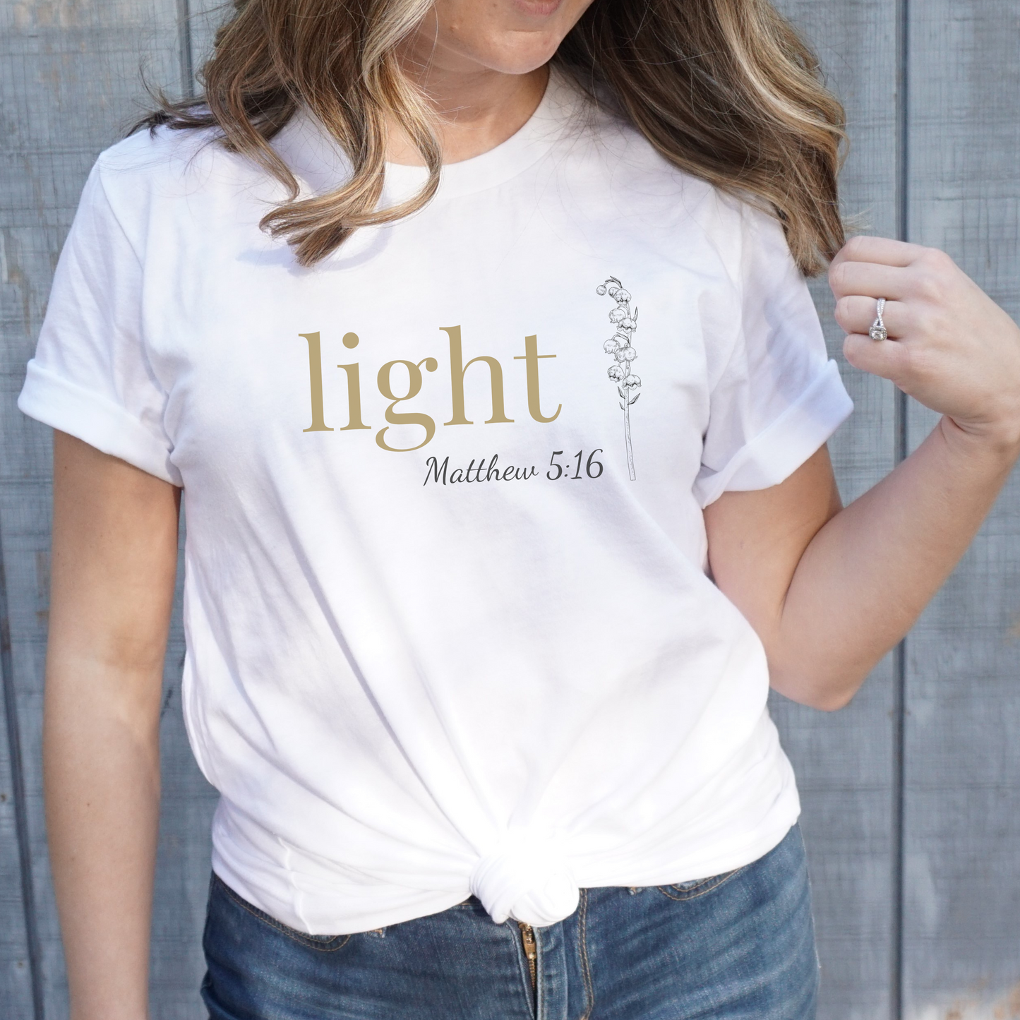 Light T-Shirt | Bella+Canvas 3001 | Matthew 5:16 Christian Tee | Faith-Based Apparel | Unisex Inspirational Shirt | Gift for Christians