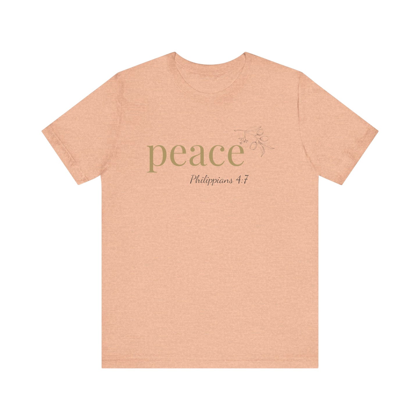 Peace T-Shirt | Bella+Canvas 3001 | Philippians 4:7 Christian Tee | Faith-Based Apparel | Unisex Inspirational Shirt | Gift for Christians
