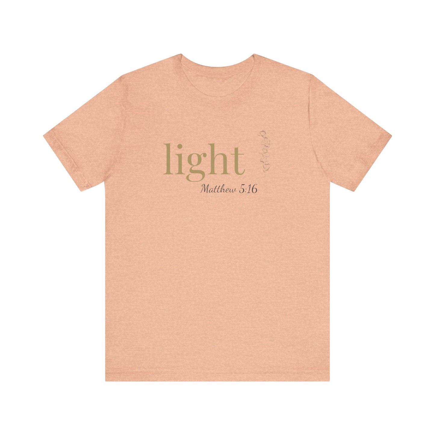 Light T-Shirt | Bella+Canvas 3001 | Matthew 5:16 Christian Tee | Faith-Based Apparel | Unisex Inspirational Shirt | Gift for Christians