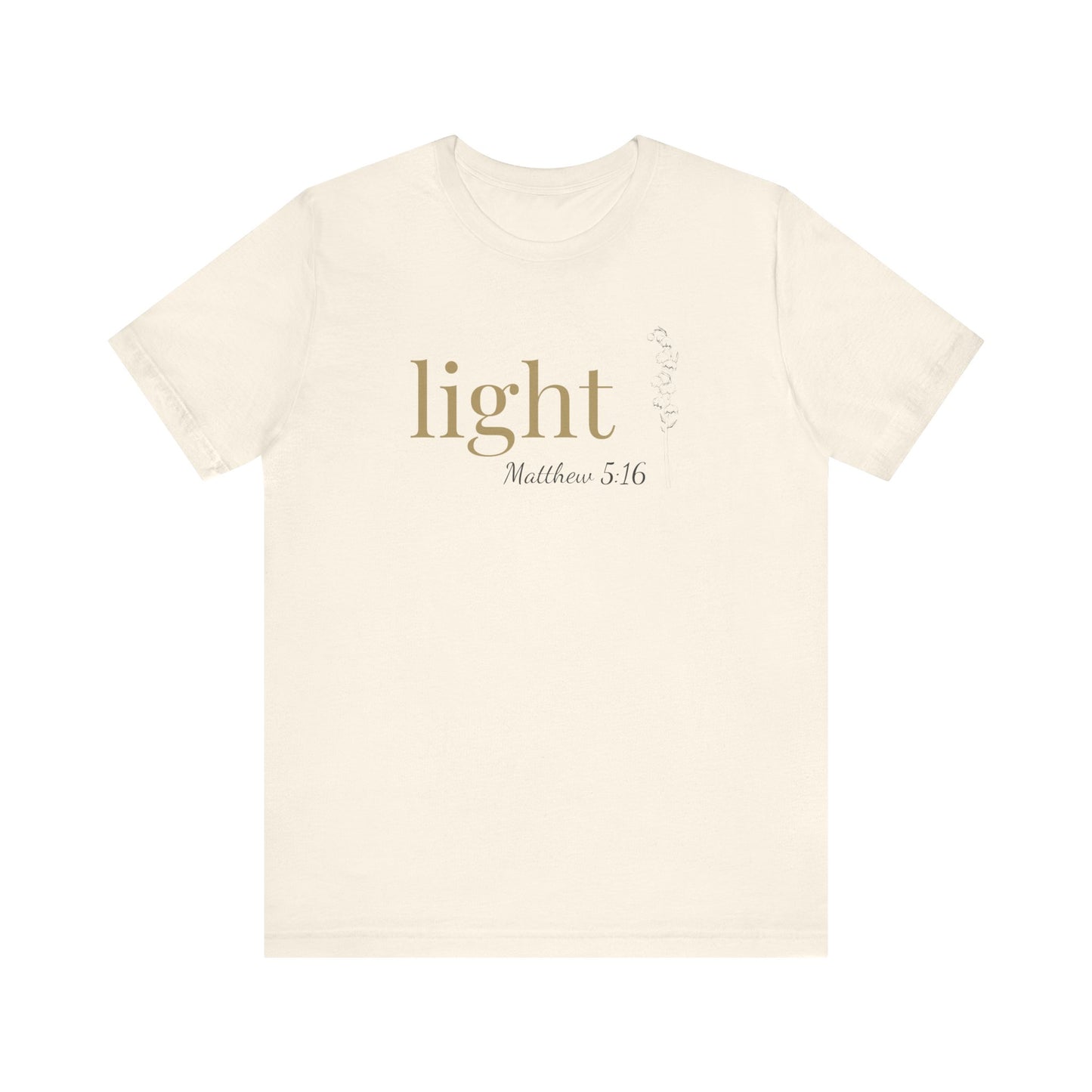 Light T-Shirt | Bella+Canvas 3001 | Matthew 5:16 Christian Tee | Faith-Based Apparel | Unisex Inspirational Shirt | Gift for Christians