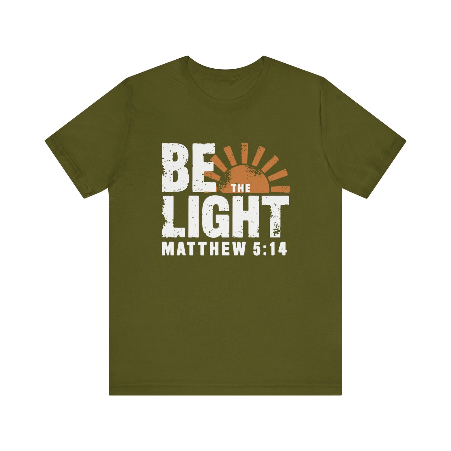 Be the Light T-Shirt | Bella+Canvas 3001 | Matthew 5:14 Christian Tee | Faith-Based Apparel | Unisex Inspirational Shirt | Christmas Gift