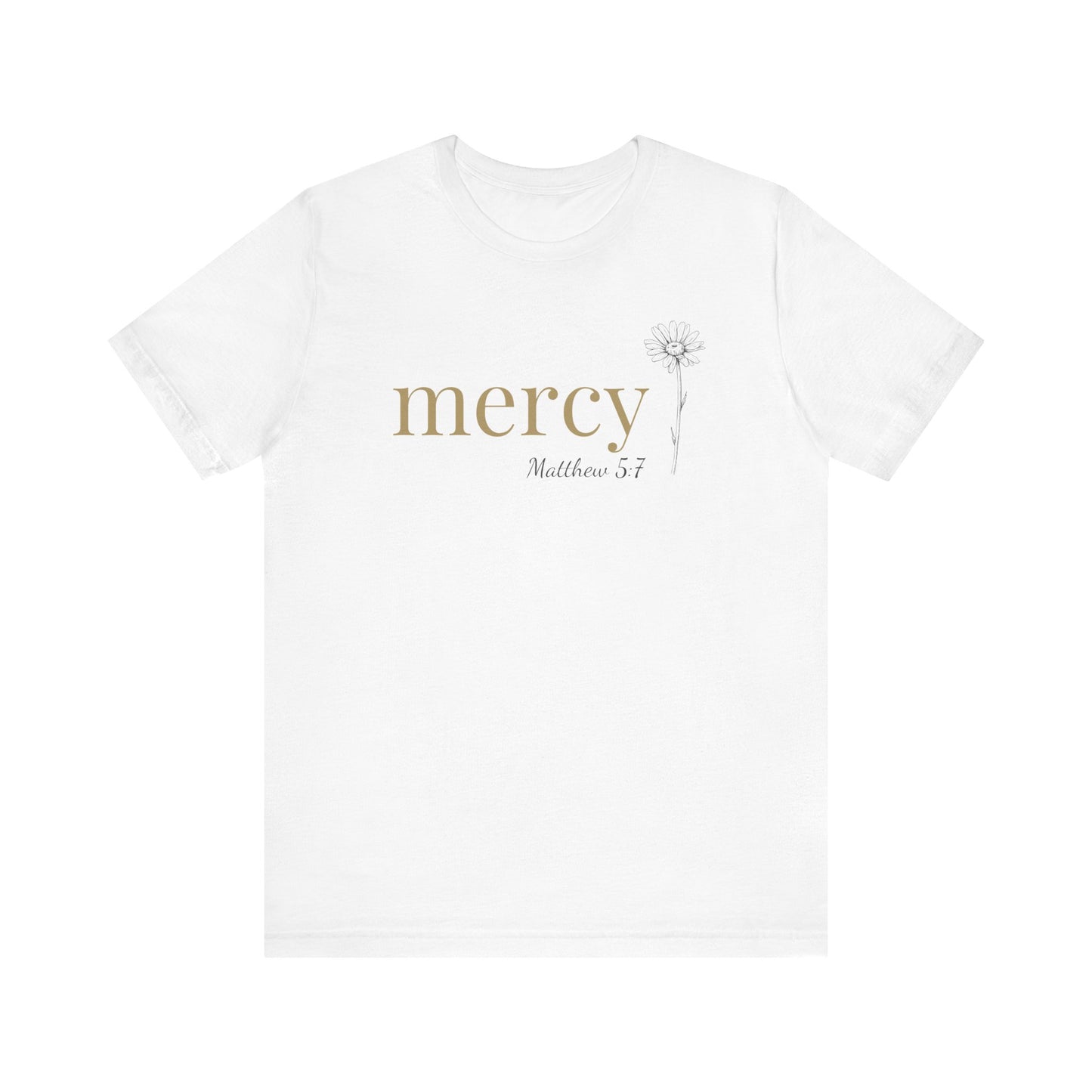 Mercy T-Shirt | Bella+Canvas 3001 | Matthew 5:7 Christian Tee | Faith-Based Apparel | Unisex Inspirational Shirt | Gift for Christians