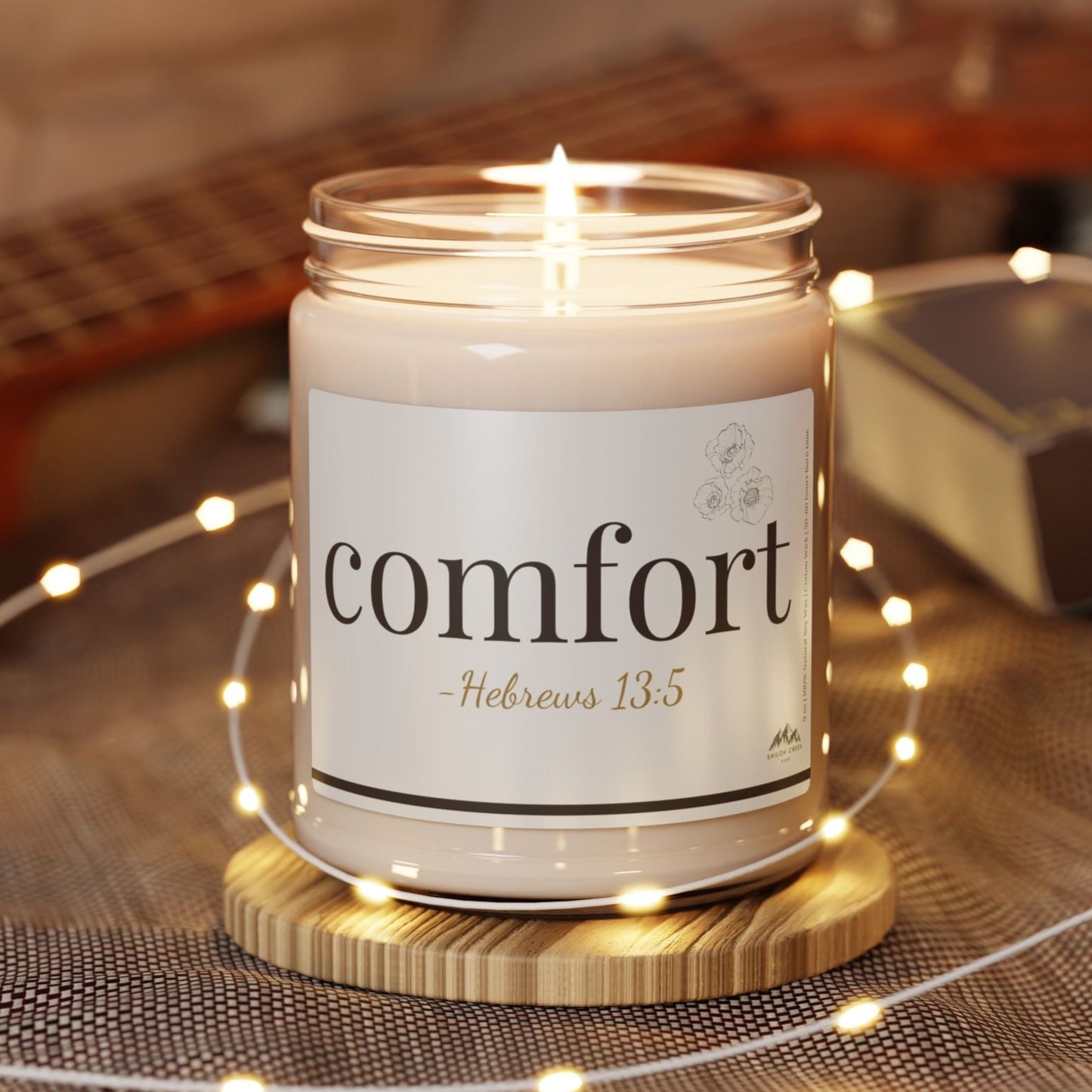 Comfort Candle - Hebrews 13:5, 9 oz Soy Wax Candle