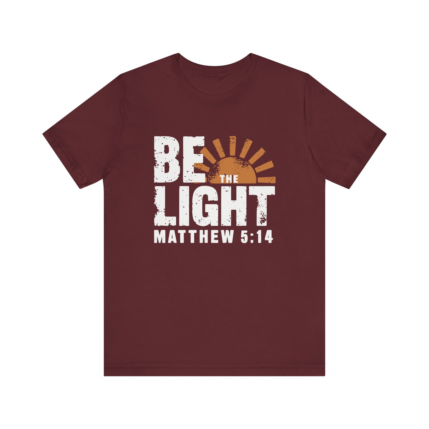 Be the Light T-Shirt | Bella+Canvas 3001 | Matthew 5:14 Christian Tee | Faith-Based Apparel | Unisex Inspirational Shirt | Christmas Gift