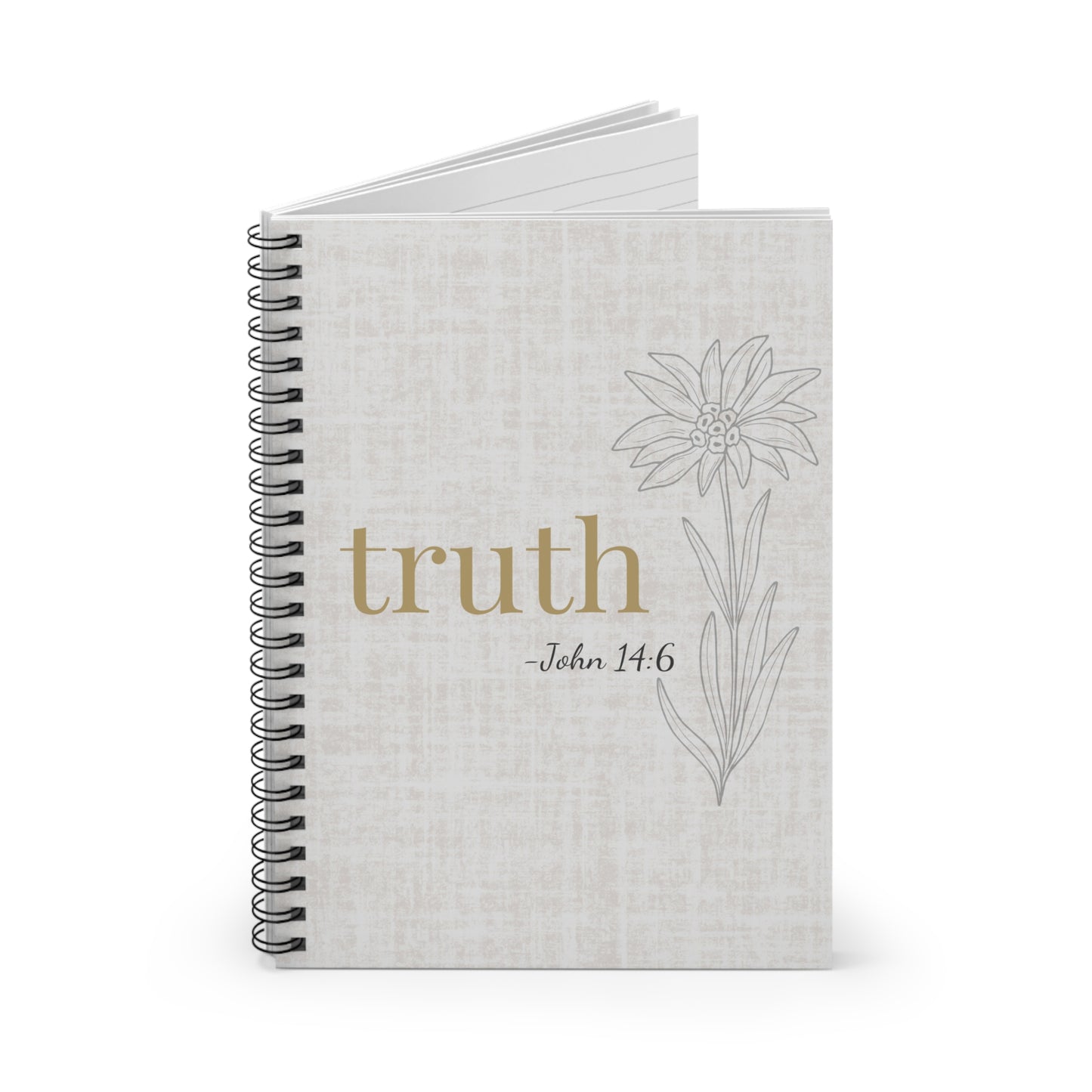 Truth Spiral Notebook - John14:6 Scripture Cover - Inspirational Journal - Christian Notebook - Faith-Based Stationery, Ruled Line