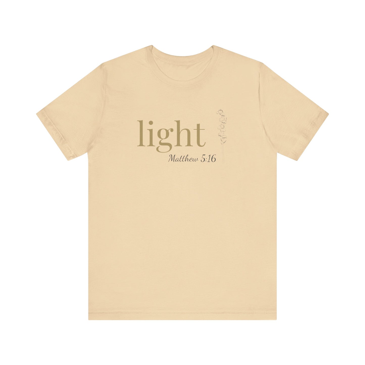Light T-Shirt | Bella+Canvas 3001 | Matthew 5:16 Christian Tee | Faith-Based Apparel | Unisex Inspirational Shirt | Gift for Christians