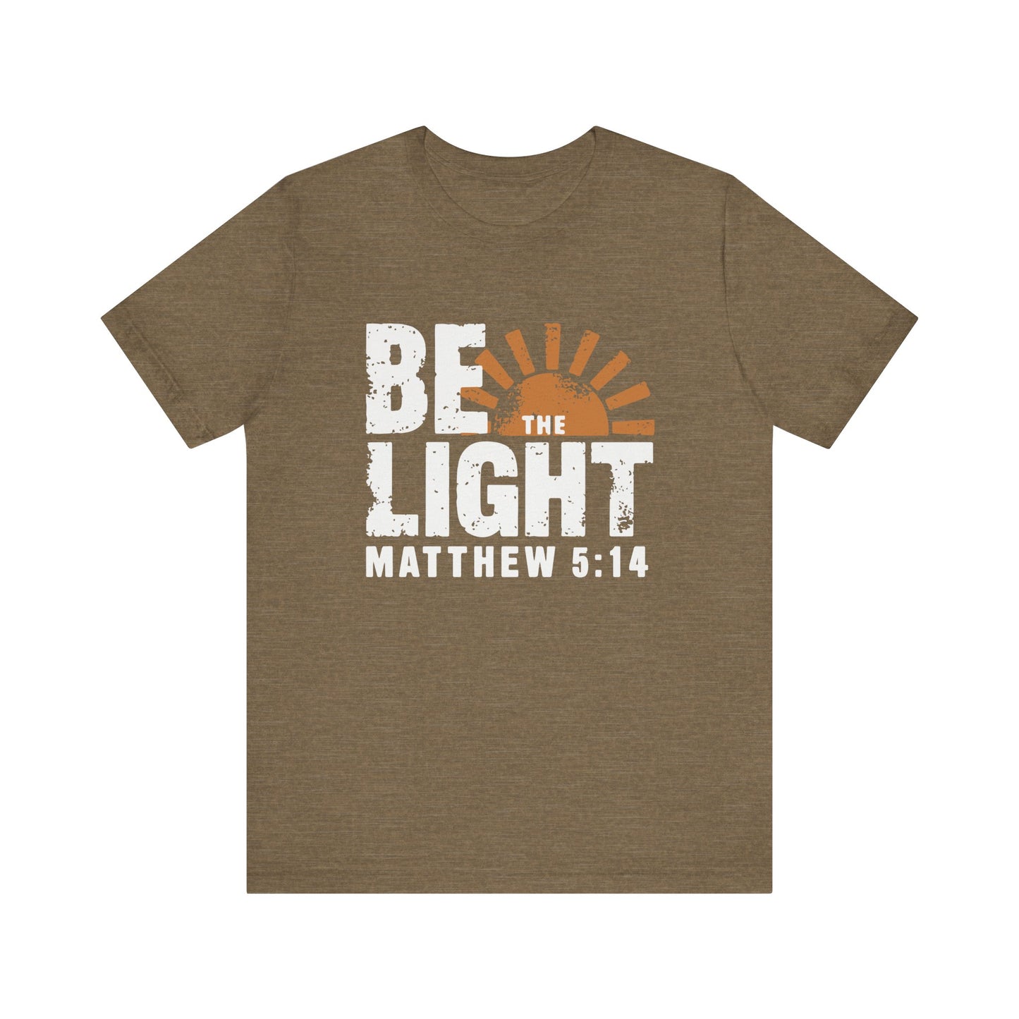 Be the Light T-Shirt | Bella+Canvas 3001 | Matthew 5:14 Christian Tee | Faith-Based Apparel | Unisex Inspirational Shirt | Christmas Gift