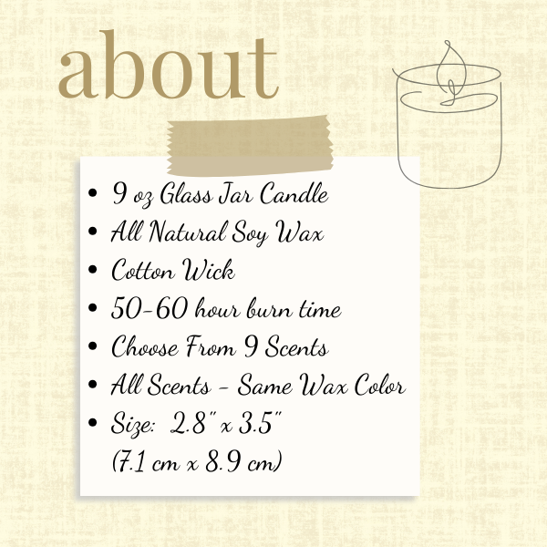 Peace Candle - Ephesians 4:7, 9 oz Soy Wax Candle