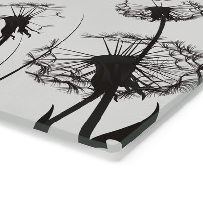 Dandelion Themed Christian Glass Cutting Board - Isaiah 40:8