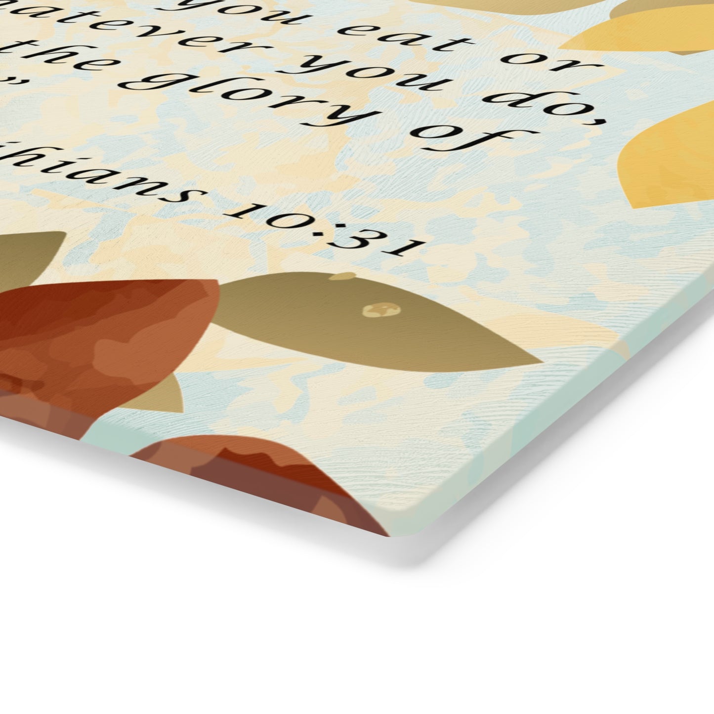 Scripture Glass Cutting Board - 1 Corinthians 10:31