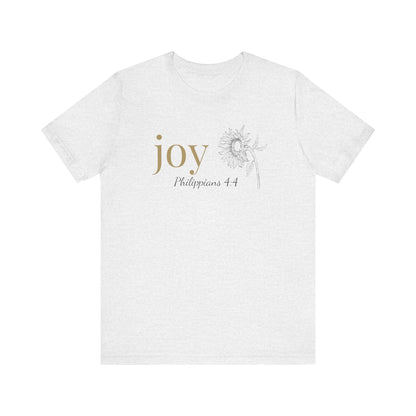 Joy T-Shirt | Bella+Canvas 3001 | Philippians 4:4 Christian Tee | Faith-Based Apparel | Unisex Inspirational Shirt | Gift for Christians