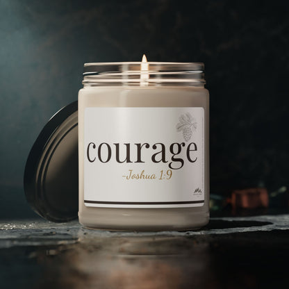 Courage Candle -Joshua 1:9, 9 oz Soy Wax Candle