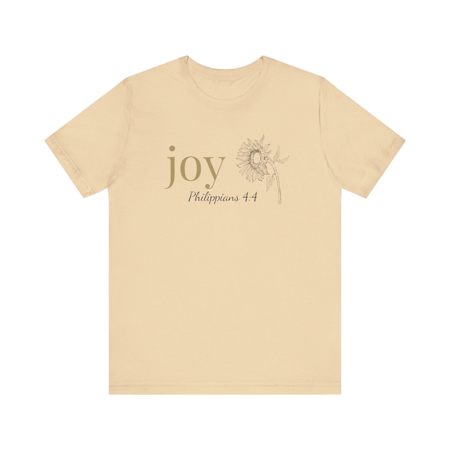 Joy T-Shirt | Bella+Canvas 3001 | Philippians 4:4 Christian Tee | Faith-Based Apparel | Unisex Inspirational Shirt | Gift for Christians