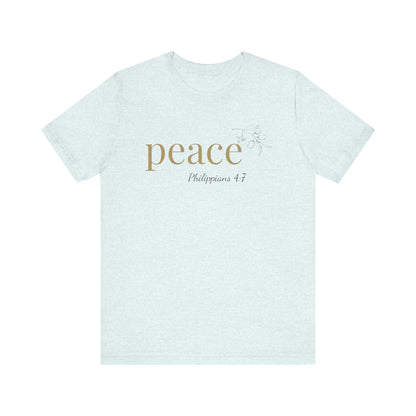 Peace T-Shirt | Bella+Canvas 3001 | Philippians 4:7 Christian Tee | Faith-Based Apparel | Unisex Inspirational Shirt | Gift for Christians