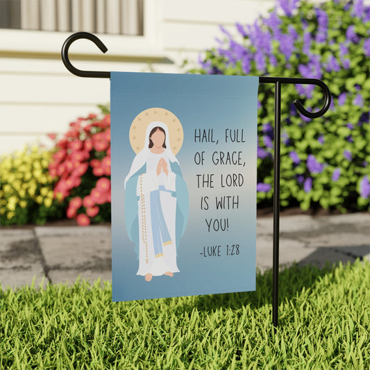 Beautiful Mary Garden Flag - Virgin Mary Outdoor Décor - Durable Double-Sided Flag - Perfect for Year-Round Use