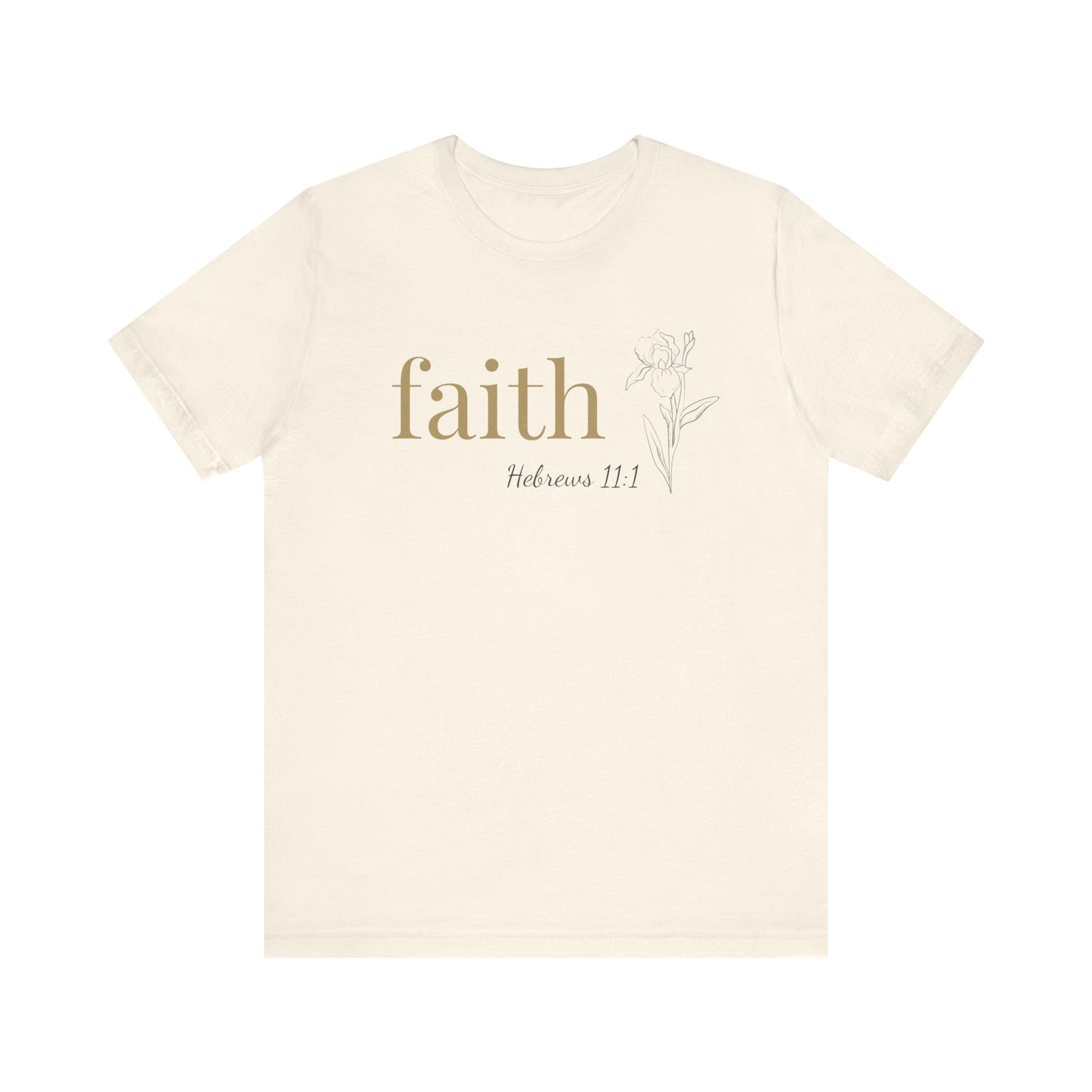 Faith T-Shirt | Bella+Canvas 3001 | Hebrews 11:1 Christian Tee | Faith-Based Apparel | Unisex Inspirational Shirt | Gift for Christians