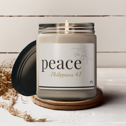 Peace Candle - Ephesians 4:7, 9 oz Soy Wax Candle
