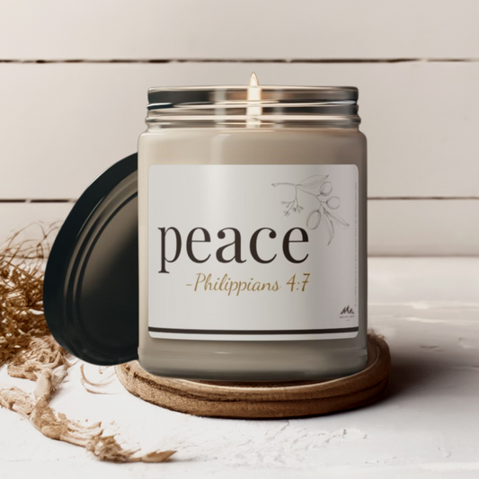 Peace Candle - Ephesians 4:7, 9 oz Soy Wax Candle