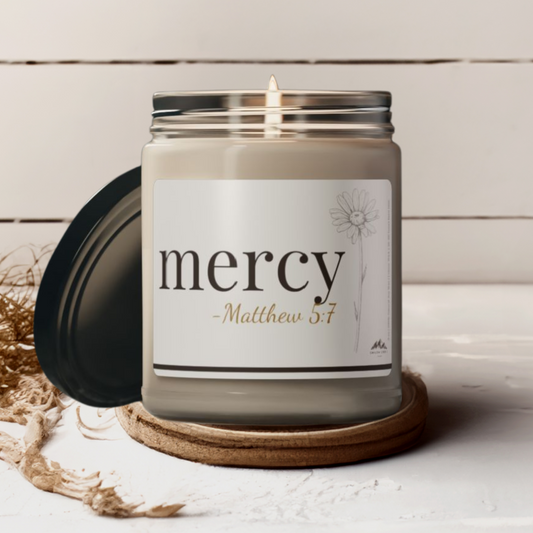 Mercy Candle -Matthew 5:7, 9 oz Soy Wax Candle