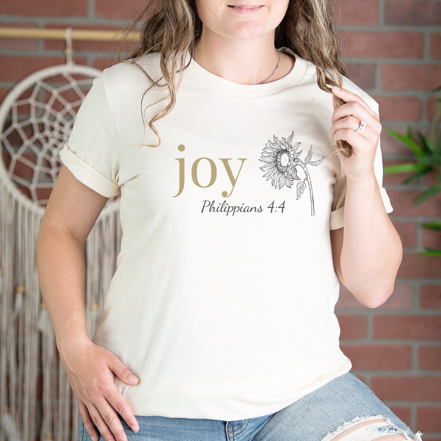 Joy T-Shirt | Bella+Canvas 3001 | Philippians 4:4 Christian Tee | Faith-Based Apparel | Unisex Inspirational Shirt | Gift for Christians
