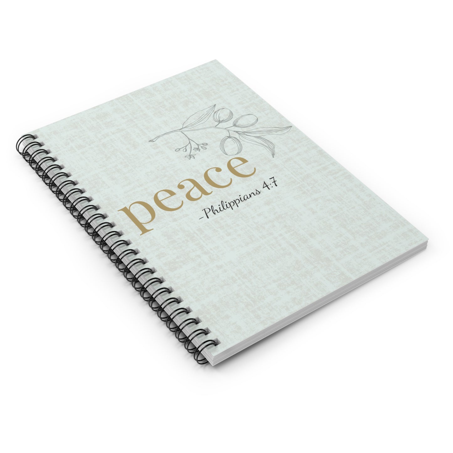 Peace Spiral Notebook - Philippians 4:7 Scripture Cover - Inspirational Journal - Christian Notebook - Faith-Based Stationery, Ruled Line