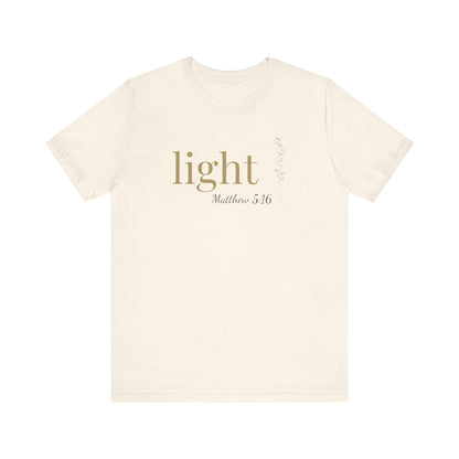 Light T-Shirt | Bella+Canvas 3001 | Matthew 5:16 Christian Tee | Faith-Based Apparel | Unisex Inspirational Shirt | Gift for Christians