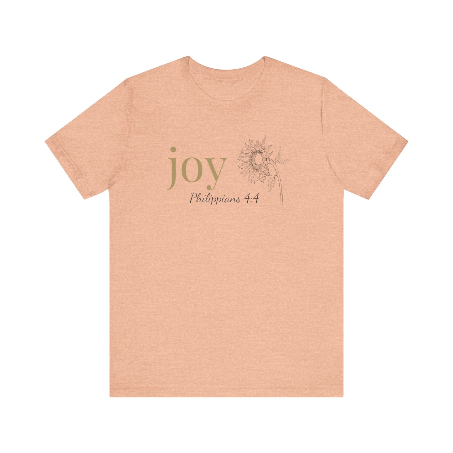 Joy T-Shirt | Bella+Canvas 3001 | Philippians 4:4 Christian Tee | Faith-Based Apparel | Unisex Inspirational Shirt | Gift for Christians