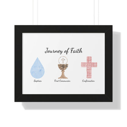 Personalized Journey of Faith Print - Gift – 16x12 - Framed