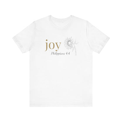 Joy T-Shirt | Bella+Canvas 3001 | Philippians 4:4 Christian Tee | Faith-Based Apparel | Unisex Inspirational Shirt | Gift for Christians
