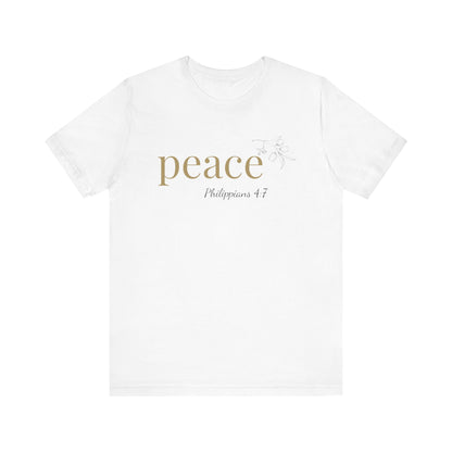 Peace T-Shirt | Bella+Canvas 3001 | Philippians 4:7 Christian Tee | Faith-Based Apparel | Unisex Inspirational Shirt | Gift for Christians