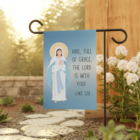 Beautiful Mary Garden Flag - Virgin Mary Outdoor Décor - Durable Double-Sided Flag - Perfect for Year-Round Use