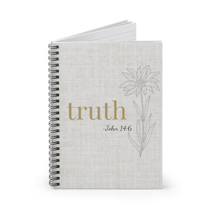 Truth Spiral Notebook - John14:6 Scripture Cover - Inspirational Journal - Christian Notebook - Faith-Based Stationery, Ruled Line
