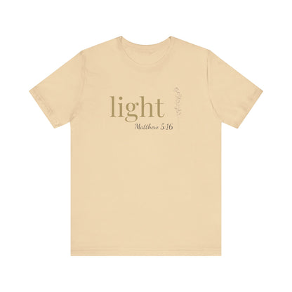 Light T-Shirt | Bella+Canvas 3001 | Matthew 5:16 Christian Tee | Faith-Based Apparel | Unisex Inspirational Shirt | Gift for Christians
