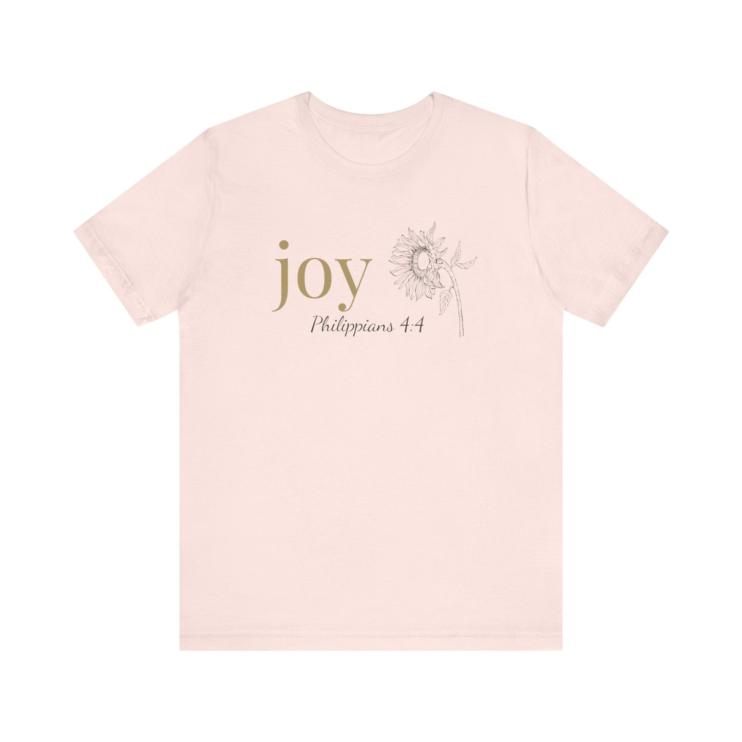 Joy T-Shirt | Bella+Canvas 3001 | Philippians 4:4 Christian Tee | Faith-Based Apparel | Unisex Inspirational Shirt | Gift for Christians
