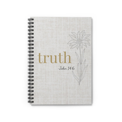 Truth Spiral Notebook - John14:6 Scripture Cover - Inspirational Journal - Christian Notebook - Faith-Based Stationery, Ruled Line