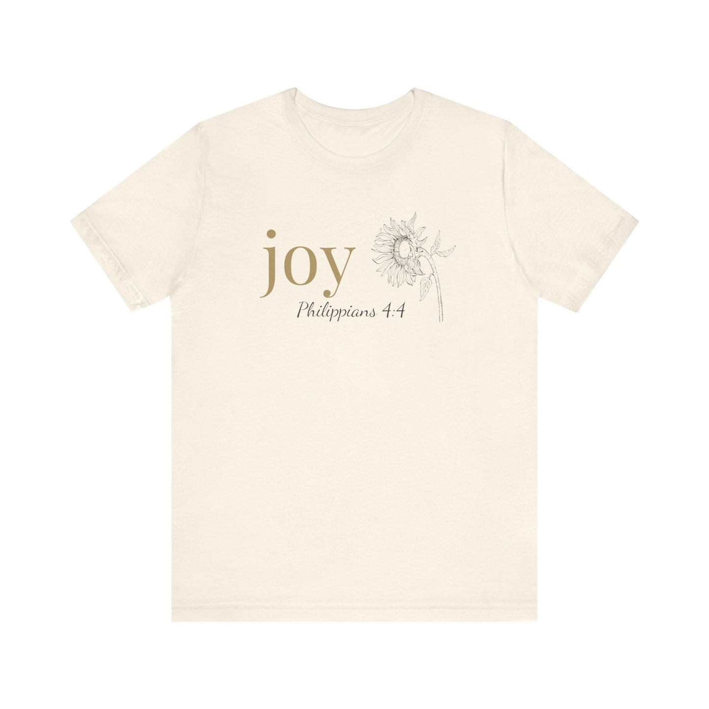 Joy T-Shirt | Bella+Canvas 3001 | Philippians 4:4 Christian Tee | Faith-Based Apparel | Unisex Inspirational Shirt | Gift for Christians