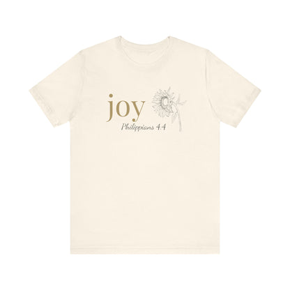 Joy T-Shirt | Bella+Canvas 3001 | Philippians 4:4 Christian Tee | Faith-Based Apparel | Unisex Inspirational Shirt | Gift for Christians